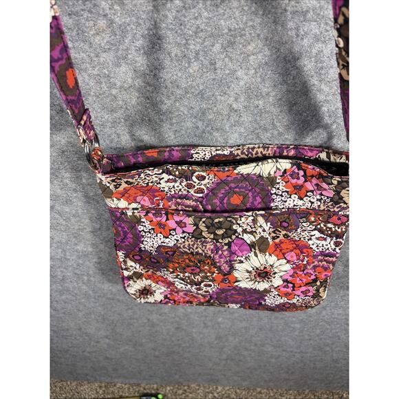 Vera Bradley Rosewood Crossbody Bag Floral Zip Pockets Quilted Lightweight - Picture 10 of 11